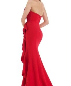 Formal Gowns Morrell Maxie - Strapless Mermaid Dress With Slit 16339 - 1 Pc Blush In Size 4 Available
