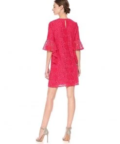 Nanette Nanette Lepore - ND8S10S99 Bell Sleeve Lace Shift Dress