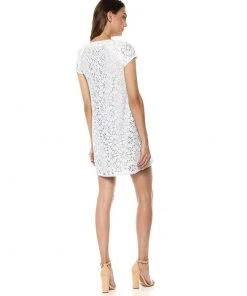 Nanette Nanette Lepore - ND8S130A3 Floral Lace Scoop A-line Dress Cocktail Dresses