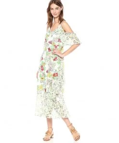 Nanette Nanette Lepore - NM8S19JA1 Printed V-neck Sheath Dress