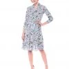 Nanette Nanette Lepore - NM9S171Y9 Long Sleeve Floral Print Dress 2 Nanette Nanette Lepore - NM9S171Y9 Long Sleeve Floral Print Dress