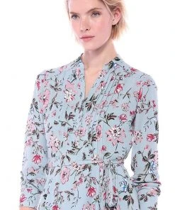 Nanette Nanette Lepore - NM9S171Y9 Long Sleeve Floral Print Dress