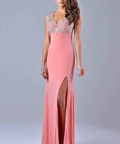 Nina Canacci - 1094 Dress In Peach Formal Gowns