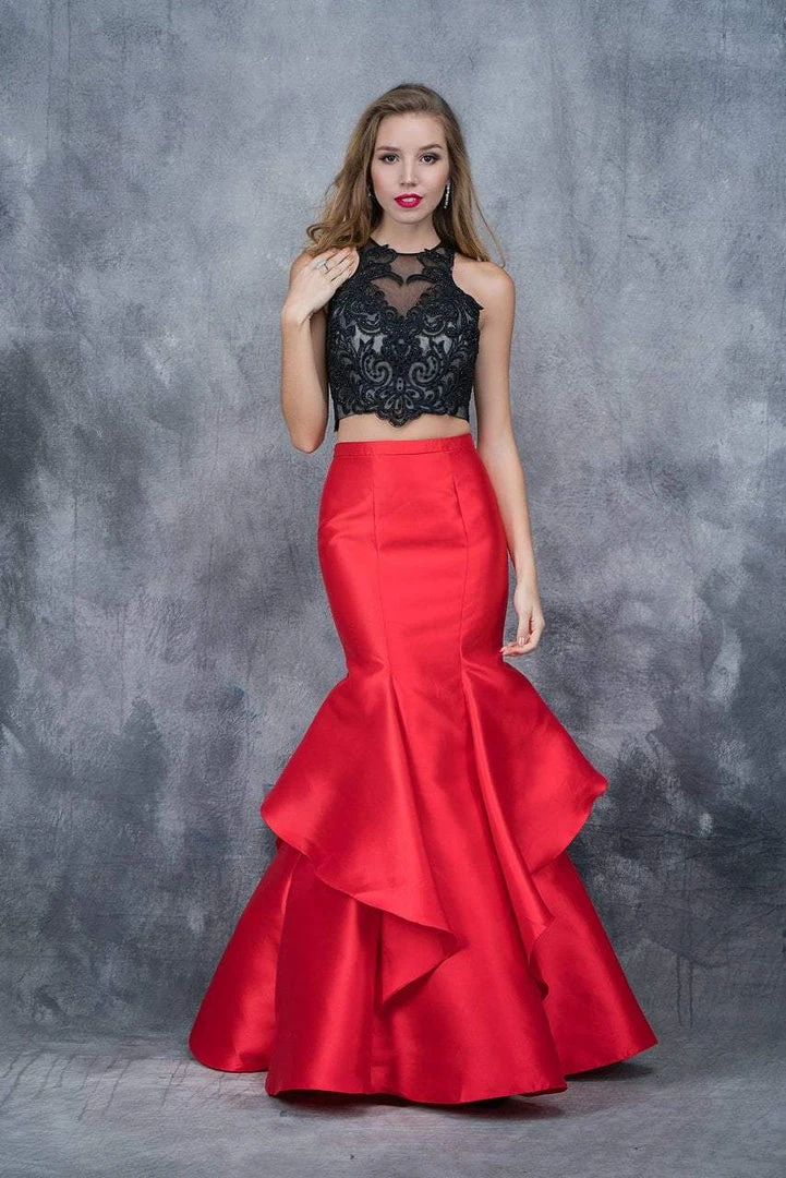 Nina Canacci - 1382 Two Piece Two Tone Embroidered Mermaid Dress Formal Gowns 3 Nina Canacci - 1382 Two Piece Two Tone Embroidered Mermaid Dress Formal Gowns