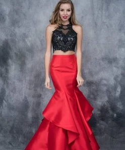 Nina Canacci - 1382 Two Piece Two Tone Embroidered Mermaid Dress Formal Gowns 9 Nina Canacci - 1382 Two Piece Two Tone Embroidered Mermaid Dress Formal Gowns