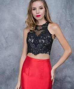 Nina Canacci - 1382 Two Piece Two Tone Embroidered Mermaid Dress Formal Gowns 10 Nina Canacci - 1382 Two Piece Two Tone Embroidered Mermaid Dress Formal Gowns