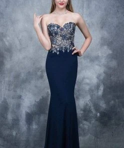 Formal Gowns Nina Canacci - 2117 Embroidered Illusion Corset Gown
