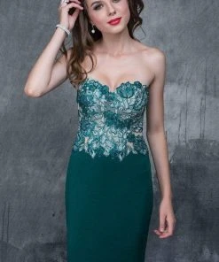 Formal Gowns Nina Canacci - 2117 Embroidered Illusion Corset Gown
