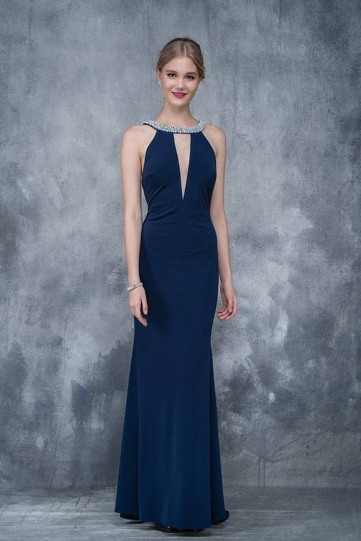 Nina Canacci - 2139 Embellished Haltered Sheath Gown 6 Nina Canacci - 2139 Embellished Haltered Sheath Gown