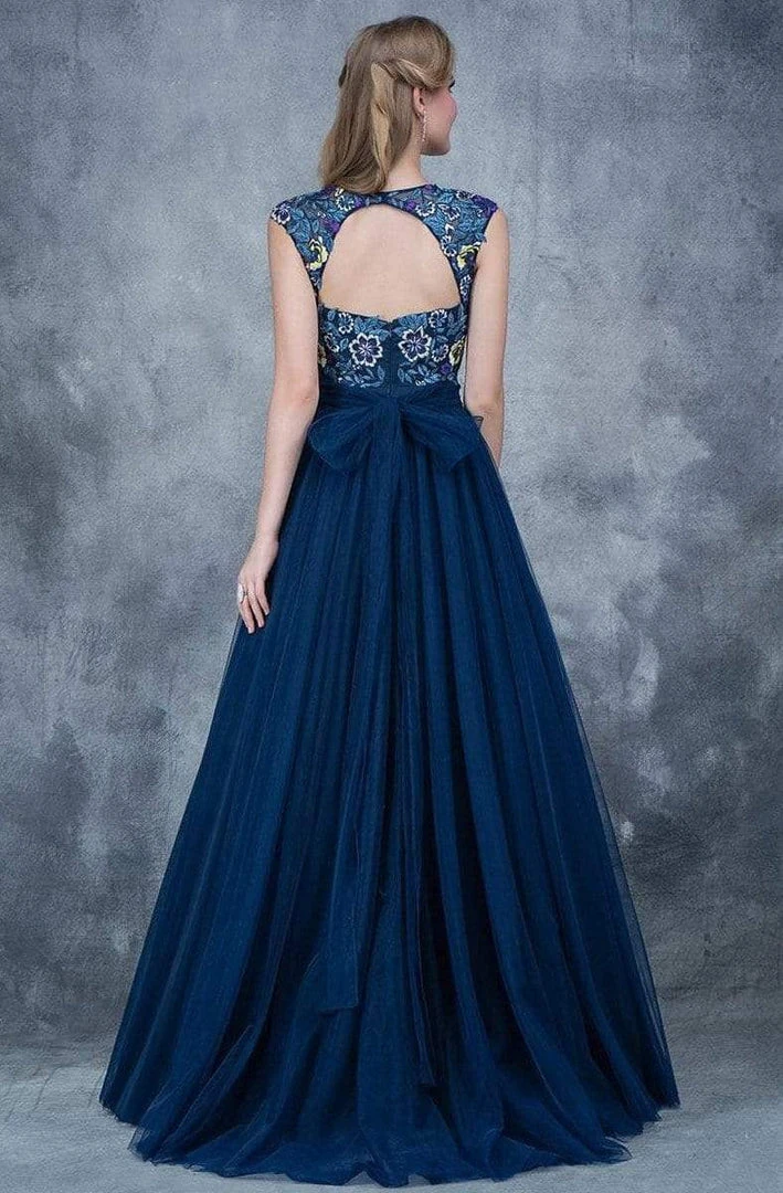Formal Gowns Nina Canacci - 2145 Cap Sleeve Floral Appliqued Evening Gown 4 Formal Gowns Nina Canacci - 2145 Cap Sleeve Floral Appliqued Evening Gown