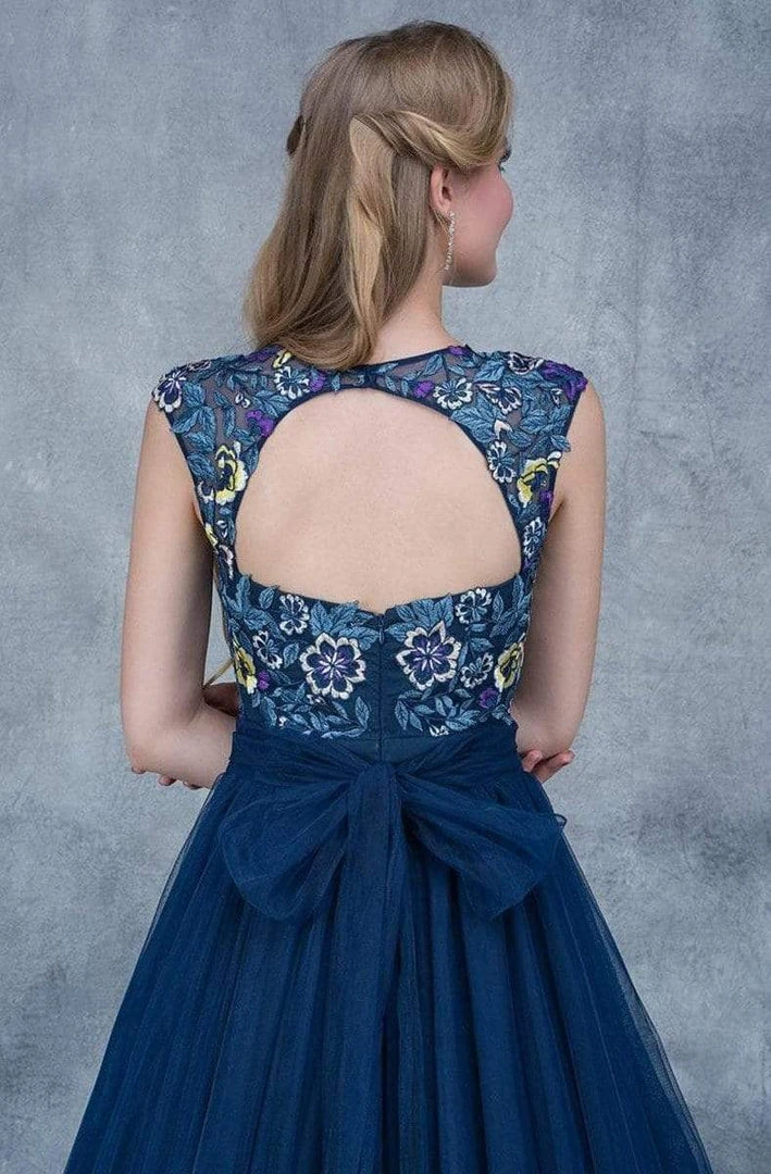 Formal Gowns Nina Canacci - 2145 Cap Sleeve Floral Appliqued Evening Gown 6 Formal Gowns Nina Canacci - 2145 Cap Sleeve Floral Appliqued Evening Gown