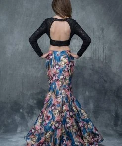 Nina Canacci - 2173 Two-Piece Long Sleeve Contrast Evening Dress Formal Gowns 11 Nina Canacci - 2173 Two-Piece Long Sleeve Contrast Evening Dress Formal Gowns