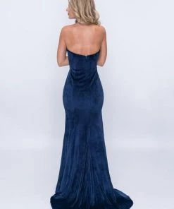 Formal Gowns Nina Canacci - 2185 Rhinestone Accented Sweetheart Trumpet Dress