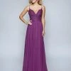 Formal Gowns Nina Canacci - 3153 Spaghetti Strap Lace Bodice A Line Evening Gown