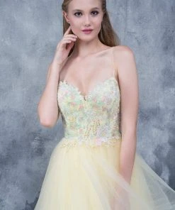 Formal Gowns Nina Canacci - 5121 Sweetheart Lace Beaded Ruffle Tier Gown 10 Formal Gowns Nina Canacci - 5121 Sweetheart Lace Beaded Ruffle Tier Gown