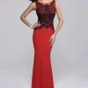 Formal Gowns Nina Canacci - 8124 Dress In Red/Black 2 Formal Gowns Nina Canacci - 8124 Dress In Red/Black