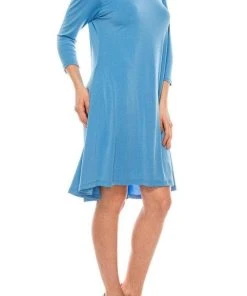 Nina Leonard - L6234A Tie String Back Short Swing Jersey Dress Cocktail Dresses