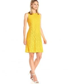 Nine West - 10647202 Sleeveless Floral Lace Cocktail Dress Cocktail Dresses