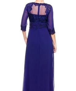 Formal Gowns Nox Anabel - 5101 Quarter Length Sleeve Empire Long Formal Dress