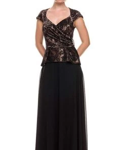 Nox Anabel - 5102 Lace Cap Sleeve Dress Formal Gowns