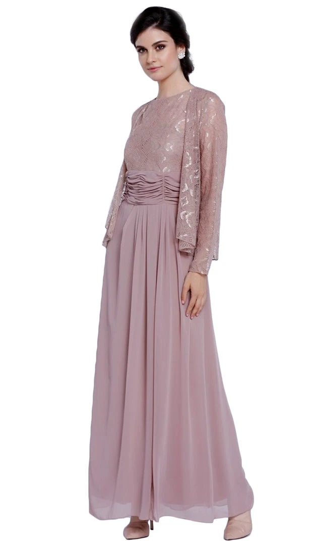 Formal Gowns Nox Anabel - 5136 Illusion Dress With Jacket 7 Formal Gowns Nox Anabel - 5136 Illusion Dress With Jacket