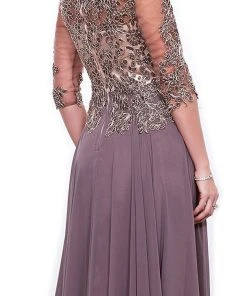 Nox Anabel - 5144 Embroidered A-Line Dress Formal Gowns