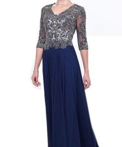 Nox Anabel - 5144 Embroidered A-Line Dress Formal Gowns
