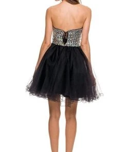 Cocktail Dresses Nox Anabel - 6010 Beaded Sweetheart A-Line Dress