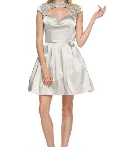 Nox Anabel - 6051 Cap Sleeves Cocktail Dress Cocktail Dresses 12 Nox Anabel - 6051 Cap Sleeves Cocktail Dress Cocktail Dresses