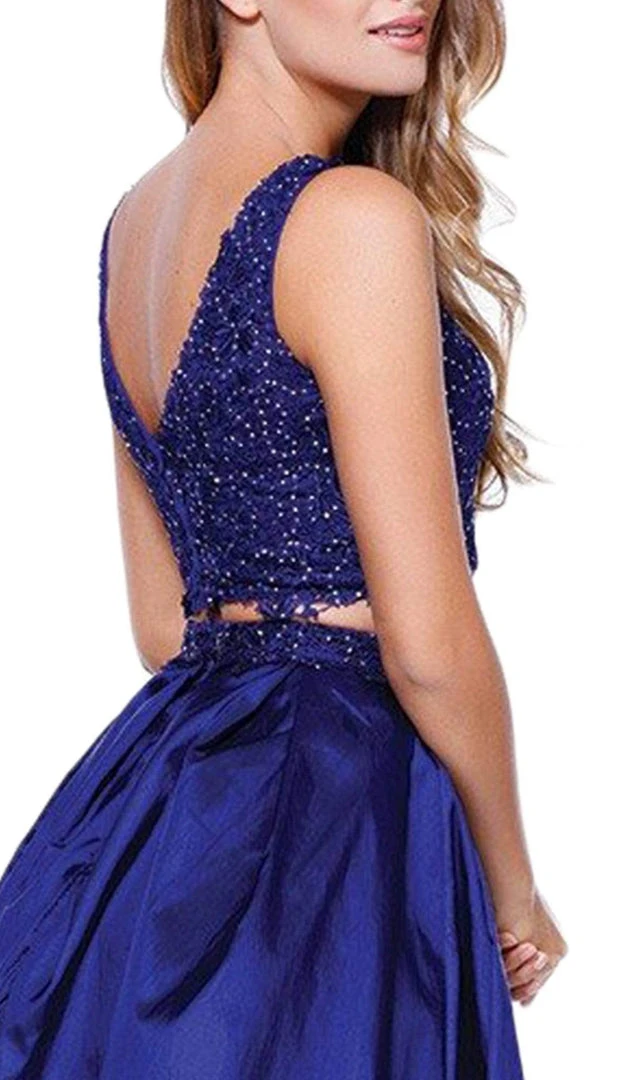 Nox Anabel - 6054 Embellished Bateau Neck Dress 8 Nox Anabel - 6054 Embellished Bateau Neck Dress