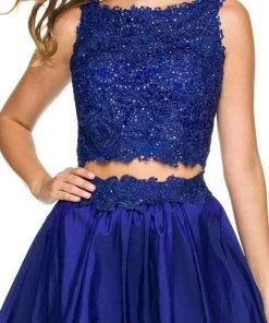 Nox Anabel - 6054 Embellished Bateau Neck Dress 14 Nox Anabel - 6054 Embellished Bateau Neck Dress