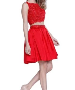 Nox Anabel - 6054 Embellished Bateau Neck Dress 16 Nox Anabel - 6054 Embellished Bateau Neck Dress