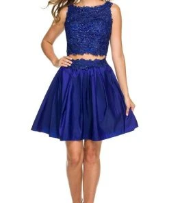 Nox Anabel - 6054 Embellished Bateau Neck Dress 13 Nox Anabel - 6054 Embellished Bateau Neck Dress