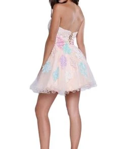 Cocktail Dresses Nox Anabel - 6055 Strapless Tulle Cocktail Dress