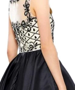 Nox Anabel - 6059 Sleeveless Illusion Adorned Cocktail Dress