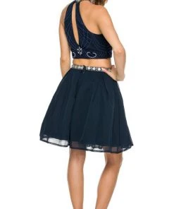 Nox Anabel - 6165 Two Piece Halter Dress Cocktail Dresses