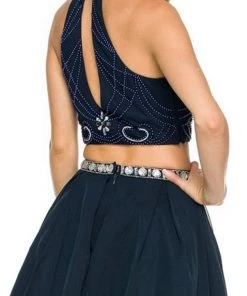 Nox Anabel - 6165 Two Piece Halter Dress Cocktail Dresses