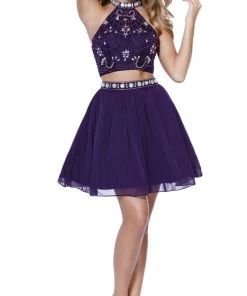 Nox Anabel - 6165 Two Piece Halter Dress Cocktail Dresses
