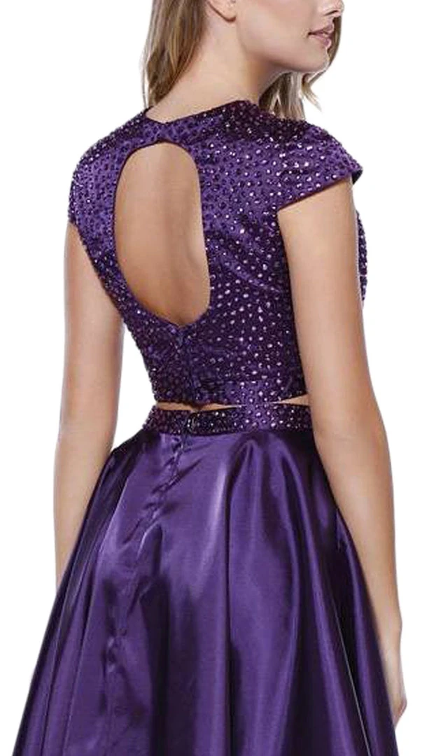 Nox Anabel - 6216 Bejeweled Jewel Neck Dress 6 Nox Anabel - 6216 Bejeweled Jewel Neck Dress