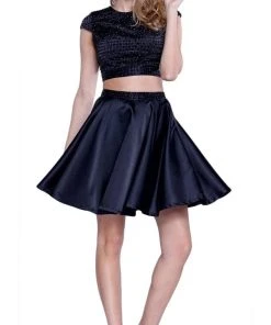 Nox Anabel - 6216 Bejeweled Jewel Neck Dress 14 Nox Anabel - 6216 Bejeweled Jewel Neck Dress