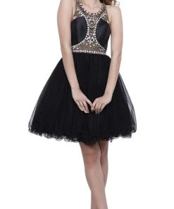 Cocktail Dresses Nox Anabel - 6250 Beaded Sleeveless Cocktail Dress