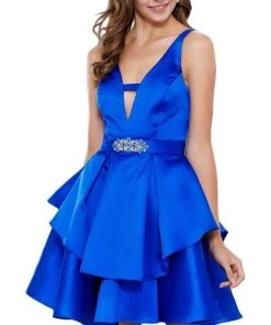 Nox Anabel - 6283 Sleeveless Peplum Cocktail Dress