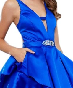 Nox Anabel - 6283 Sleeveless Peplum Cocktail Dress