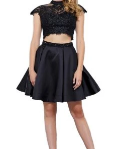 Nox Anabel - 6301 Two Piece Embellished A-line Cocktail Dress
