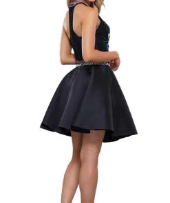 Cocktail Dresses Nox Anabel - 6303 High Haltered Two-Piece Mikado Cocktail Dress 8 Cocktail Dresses Nox Anabel - 6303 High Haltered Two-Piece Mikado Cocktail Dress