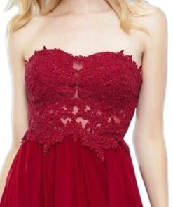 Cocktail Dresses Nox Anabel - 6314 Strapless Embellished Sweetheart Cocktail Dress