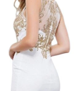 Nox Anabel - 6318 Sleeveless Lace Fitted Cocktail Dress 10 Nox Anabel - 6318 Sleeveless Lace Fitted Cocktail Dress