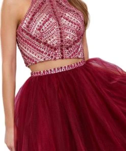 Nox Anabel - 6326 Two Piece Beaded A-line Dress