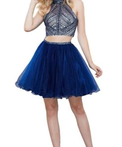 Nox Anabel - 6326 Two Piece Beaded A-line Dress