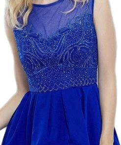 Cocktail Dresses Nox Anabel - 6356 Sleeveless Beaded Tiered A-line Cocktail Dress 10 Cocktail Dresses Nox Anabel - 6356 Sleeveless Beaded Tiered A-line Cocktail Dress